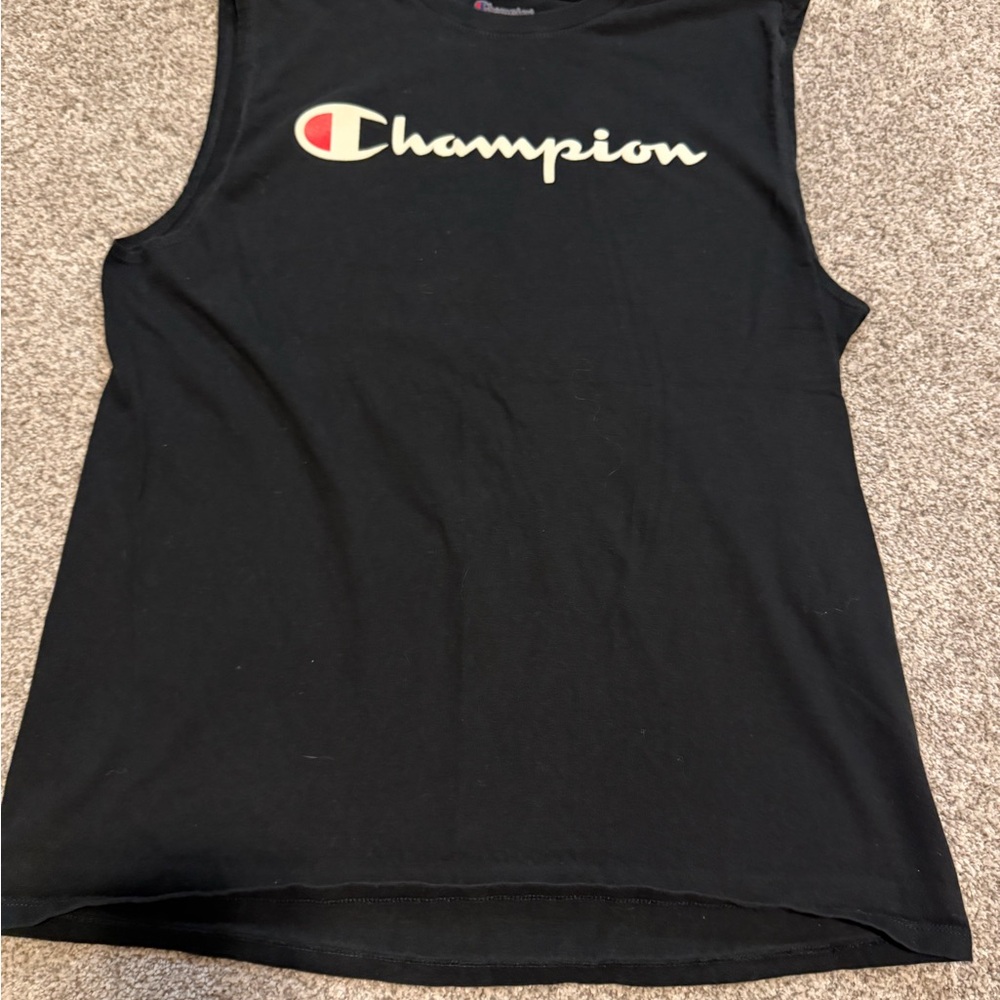 Size L Champion Black Tank Top